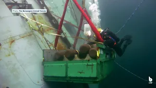 Removing torpedoes from the frigate Helge Ingstad | Blueye Pioneer underwater drone