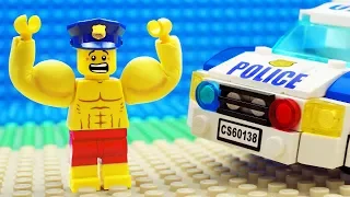 Lego Bulldozer Gym Police Fail
