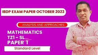 Solving Paper 1 - IBDP Mathematics AA SL October 2023. TZ 1- SL