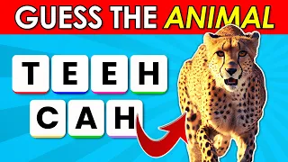 Guess the Animal by its Scrambled Name 🐶🦁 | Animal Quiz 🐵🐘