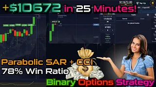 $10,672 in 25 Minutes! | Parabolic SAR + CCI Strategy