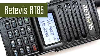 Retevis RT85. Dual band radio station. Not on RDA1846? Review, disassembly, power measurement.