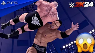 WWE 2K24 - The Rock vs. Brock Lesnar - WWE Championship Match at WrestleMania XX | PS5™ [4K60]