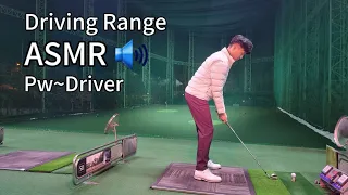 golf driving range ASMR (South Korea, Winter)