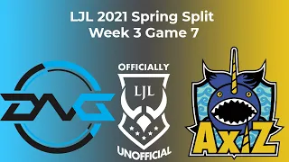 [EN] LJL Spring 2021 - Week 3 Game 7: AXIZ Vs DetonatioN FocusMe