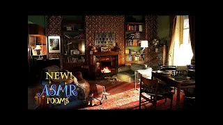 Sherlock Inspired Ambience - 221B Baker St. ASMR | Violin, Fire, London White Noise