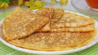 Wow! Thin pancakes made from 2 ingredients! No flour! Tender thin and VERY TASTY pancakes