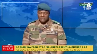 LE BURKINA FASO ET LE MALI DECLARENT LA GUERRE A LA CEDEAO EN CAS D’INTERVENTION MILITAIRE AU NIGER