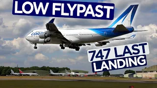 INCREDIBLE Corsair 747 LOW PASS, FINAL LANDING & Sendoff at Cotswold Airport (Kemble) + ATC 4K