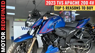 2023 TVS RTR Apache 200 4V BS6 : Top 5 Reasons To Buy | Top 5 Features | Motor Redefined
