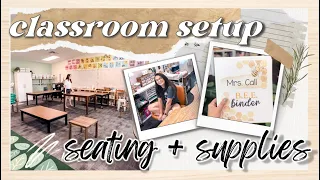*classroom setup* flexible seating, prepping student materials + bee binders