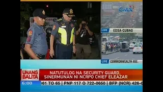 UB: Natutulog na security guard, sinermunan ni NCRPO chief Eleazar