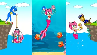 Compilation Cartoon: Shark repays mermaid Amy!