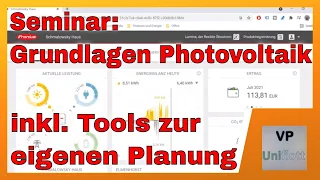 Seminar: Grundlagen Photovoltaik inkl. eigener Planung