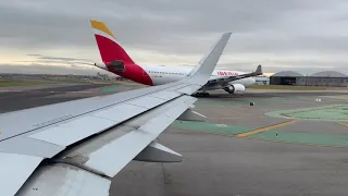 Parallel Takeoff— Iberia Airlines A320NEO Taxi & Takeoff Madrid Barajas Airport
