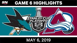 NHL Highlights | Sharks vs. Avalanche, Game 6 – May 6, 2019