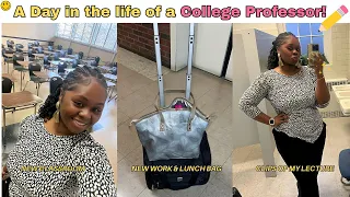 Day in the life of a professor| First Day of Spring Semester + lecture, classroom & work essentials