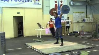 Weightlifting, Vasiliy Polovnikov & Vladimir Safonov, muscle snatch + squat 140kg, 06/2014