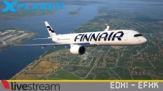 Hamburg/Finkenwerder - Helsinki | Finnair | a350 | VATSIM | Livestream