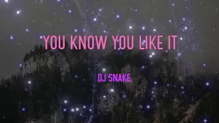 DJ Snake - You Know You Like It Lyrics | You know you like it but it drives you insane