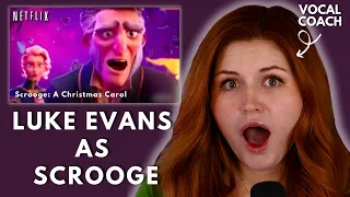 Vocal coach reacts to LUKE EVANS in SCROOGE