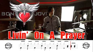 Bon Jovi - Livin' On A Prayer | Drum Cover | Drum Score | Hugo Zerecero