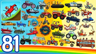 Hill Climb Racing-(Gameplay 81)-Todos Los Autos En Arcoiris