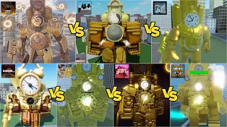 Evolution of Titan Clockman in Different SKIBIDI TOILET Roblox Games