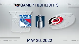 NHL Game 7 Highlights | Rangers vs. Hurricanes - May 30, 2022
