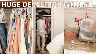 HUGE DECLUTTER WITH ME | getting rid of half my closet!
