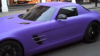 CRAZY MATTE PURPLE MERCEDES SLS AMG!