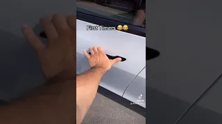 How to Open Tesla Doors 😂 #shorts