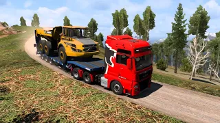 ETS 2 1.50: Mapa Extreme v1.4 Losandes to Colonia Articulated Hauler Volvo A25G Delivery Gameplay