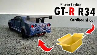 Nissan Skyline GT-R R34 cardboard car
