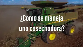 ¿COMO SE MANEJA UNA COSECHADORA? (John Deere 9660sts)