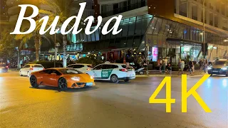 Nightlife in Budva Montenegro 🇲🇪 4K Walking Tour