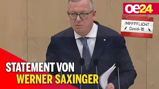 Debatte zur Impfpflicht: Statement von Werner Saxinger
