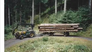 Holztransport mit Traktor Teil 2