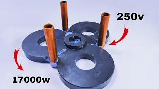 Free Energy Self Running. I turn 3 Big Permanent Magnet into a Super Generator Use Copper pipe