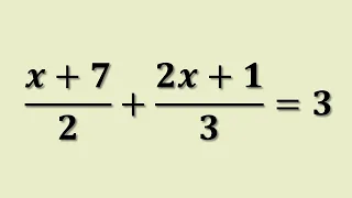 Как решить линейное уравнение с дробями. Пример 1