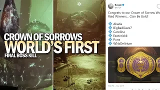 World's First Crown of Sorrow Final Boss - Gahlran, the Sorrow-Bearer [Destiny 2]