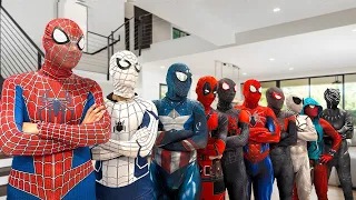 SUPERHERO's All Story 9 || TEAM SPIDER-MAN vs BAD GUY TEAM In Real Life ( All Action )