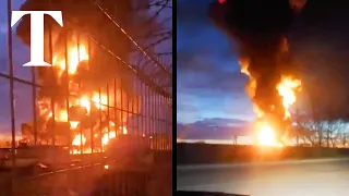 Ukraine drone strike destroys Russian oil refinery