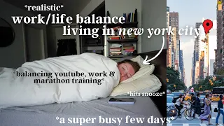 A few *hectic* days in my life living in New York City (including a 12 mile run). A vlog.