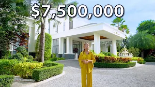 Touring a MASSIVE & MODERN $7,500,000 Tropical MANSION | Grandest home in Phuket