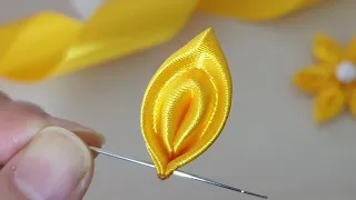 Amazing Ribbon Flower Craft Ideas - Hand Embroidery Design Trick - Sewing Hack - DIY Flower Making