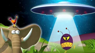 Aliens y UFO hacen abducciones | Gazoon español | Elefante corre por su vida #funnyanimals