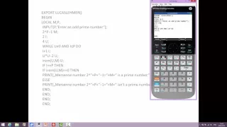 Простые числа. Тест Люка-Лемера на HP Prime