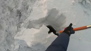 Как убирать снег с крыши. В - 30 Кемерово
