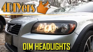 How to Solve Dim Headlights on a Volvo C30 S40 V50 C70